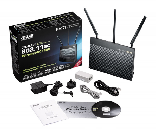 WL-Router ASUS DSL-AC68U AC1900 VDSL Modem