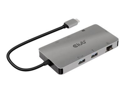 Club3D USB-8-in1-HUB USB-C > 2xHDMI/2xUSB/USB-C/RJ45/SD/MSD