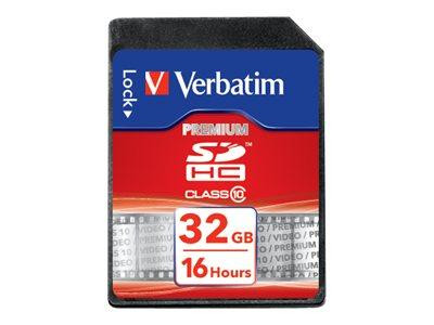 SD Card 32GB Verbatim SDHC Premium Class 10 retail