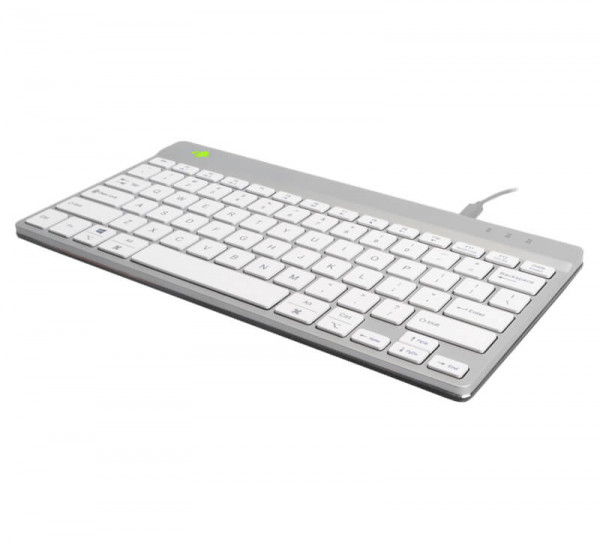 R-Go Tastatur Compact Break US-Layout Kabel weiß
