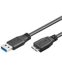 Goobay USB-A 3.0 St / Micro USB-B 3.0 St, 1m, schwarz, Bulk