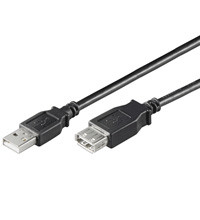 goobay USB-Verlängerungskabel USB (W) bis USB (M) - USB 2.0 3m Schwarz
