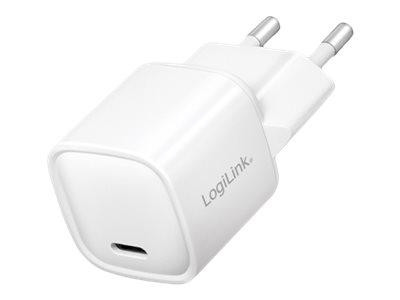 LogiLink USB Steckdosenadapter 1 x USB-C-Port(PD),20W,weiß
