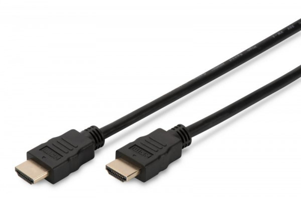 DIGITUS HDMI-Kabel A->A Ethernet St/St 2.0m schwarz gold