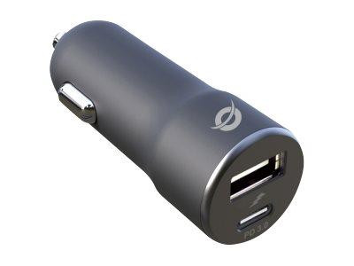 CONCEPTRONIC Ladegerät Car 2Port 36W USB PD USB C/USB A schw