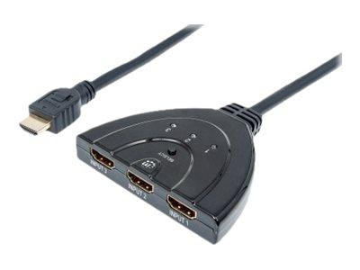 Manhattan HDMI Adapter 3-Port integriertes Kabel