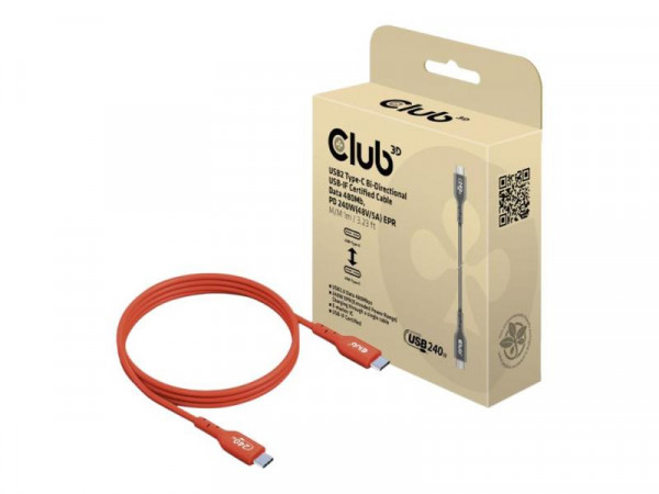 Club3D Kabel USB 2 Typ C PD 240W / 480Mb 1m