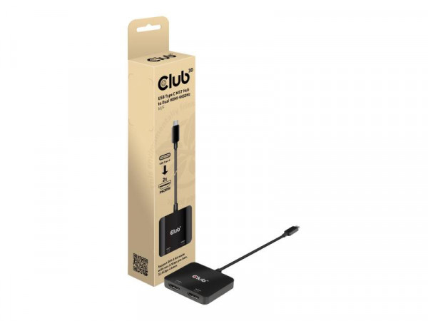 Club3D MST-Hub USB 3.2 Typ C > 2x HDMI 2.0 4K60Hz