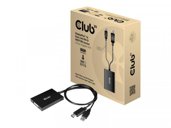 Club3D Adapter DisplayPort > DVI-D HDCP OFF aktiv St/Bu