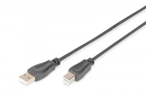 DIGITUS USB 2.0 Anschlusskabel, 3m, schwarz