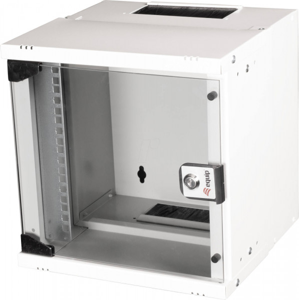 Equip Wandgehäuse 10" 06U 300x300mm Glastür grau