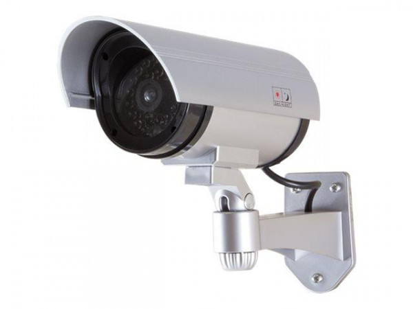 LogiLink Security Kamera Attrappe Außen mit Rotem LED Lic