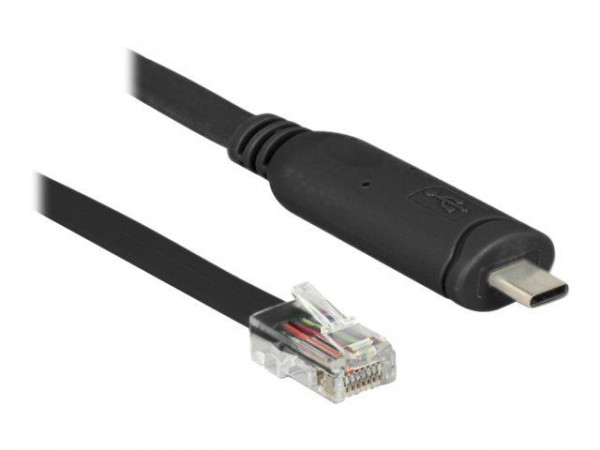 DELOCK Adapter USB2.0/C St > Seriell RS232 RJ45 St 2.0m schw