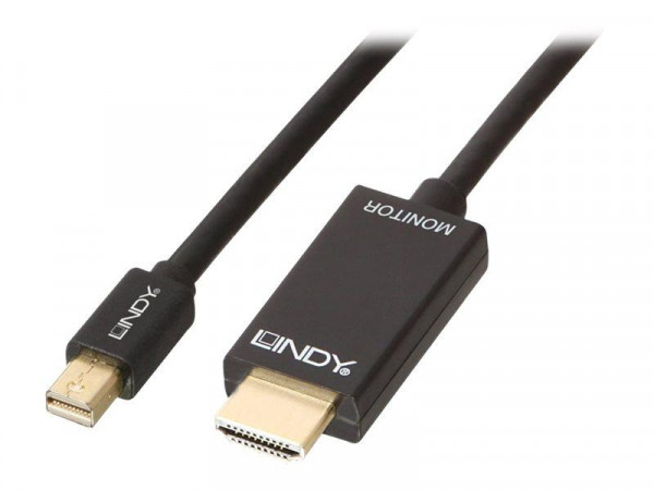 Lindy Mini-DisplayPort an HDMI Kabel 4K30 (DP: passiv) 1m
