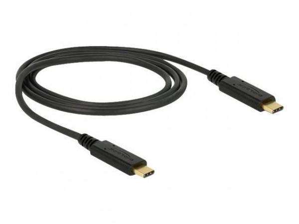 DELOCK Kabel USB 3.1 Gen2 C > C E-Marker 5A 1.0m schwarz