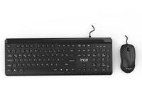 INCA Tastatur IMK-377 Corded Set, Silent Tasten, USB, SW