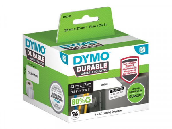 DYMO LW-Kunststoff-Etiketten 32x57mm 800 St weiß permanent