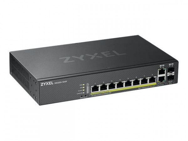 ZyXEL Switch 19" 10x GE GS2220-10HP 8Port+2xSFP/Rj45