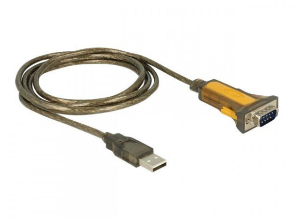 DELOCK Adapter USB-A -> RS232 DB9 St/Bu 1.5m erw. Temp.-Ber.