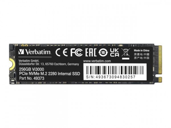SSD 256GB Verbatim Vi3000 PCIe NVMe M.2