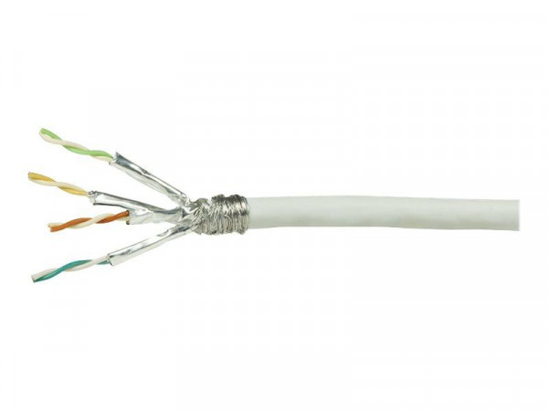 LogiLink Netzwerk Verlegekabel S/FTP Cat.7, weiß, 100m