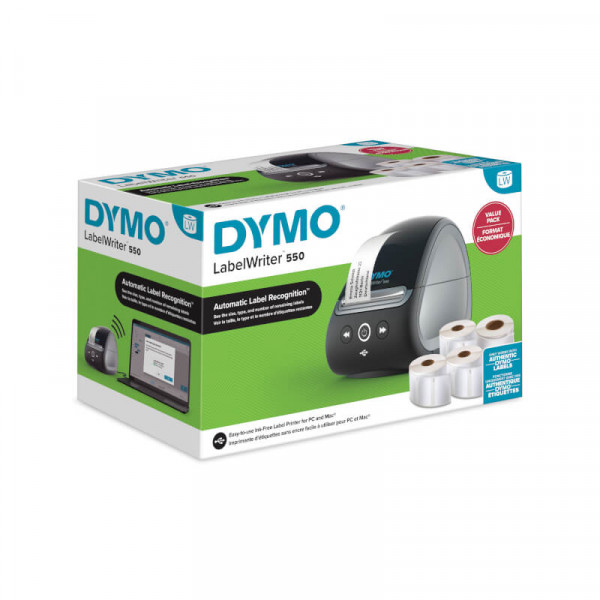 DYMO LabelWriter 550 Value Pack mit 4 LW-Rollen