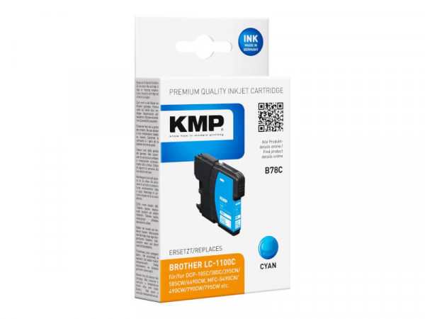 KMP Patrone Brother LC-1100C 325 S. cyan remanufactured