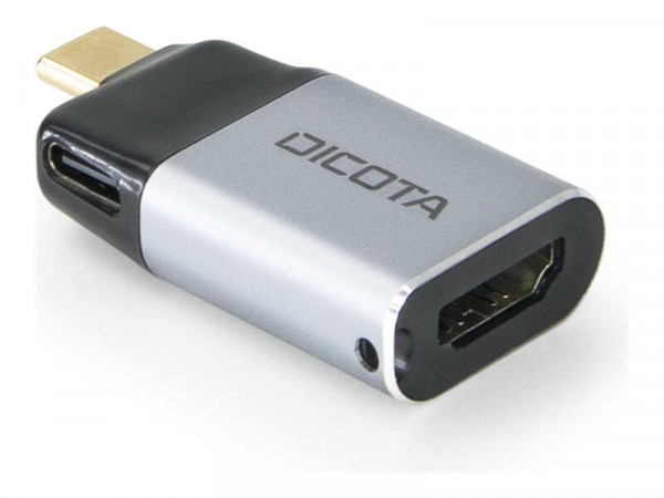 Dicota USB-C to HDMI Mini Adapter with PD (4k/100W) silver