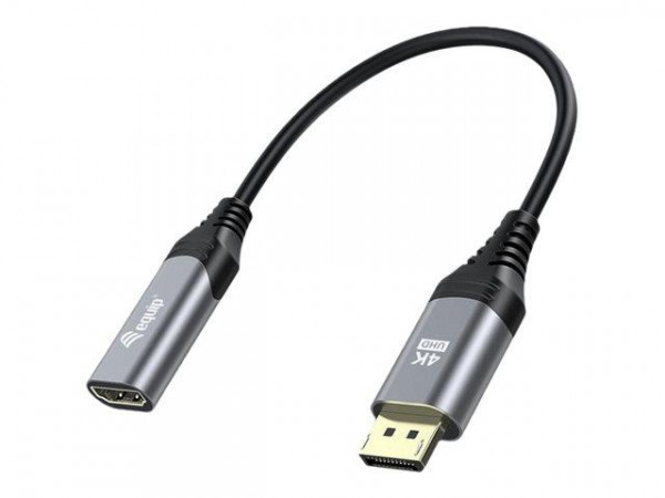 Equip Displayport->HDMI Adapter 1.2 St/Bu 4K/60Hz grau