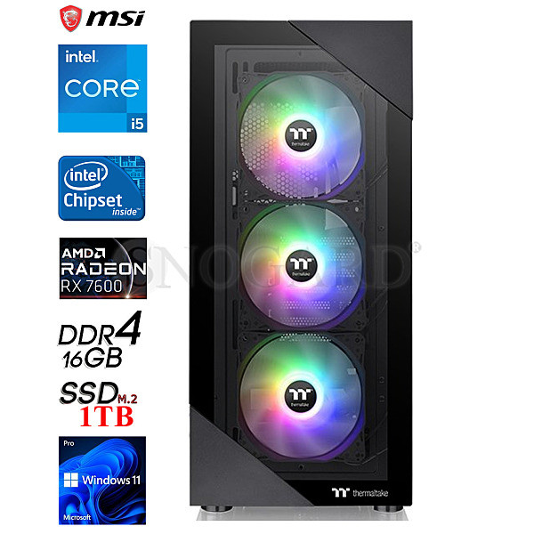 PC GamingLine: Intel Core i5-12400F | 16GB DDR4 | AMD Radeon RX 7600 | 1TB M.2 | Win 11