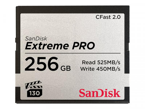 SD CompactFlash Card 256GB SanDisk Extreme Pro CFast 2.0