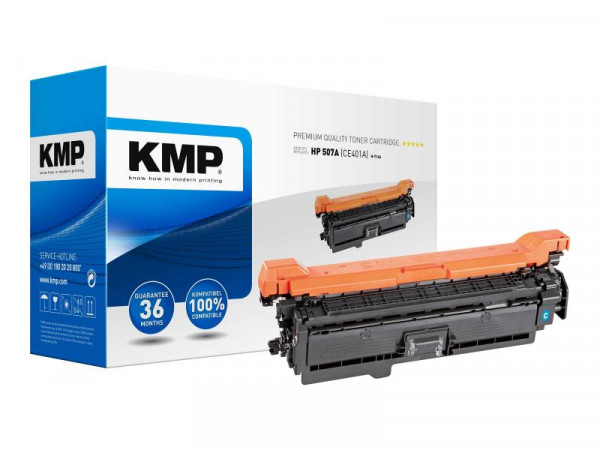 KMP Toner HP CE401A cyan 6000 S. H-T166 remanufactured