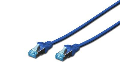 DIGITUS Patchkabel RJ45 SF/UTP Cat5e 1.00m blau