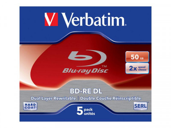 Bluray Verbatim 50GB 5pcs JewelC. 2x White Blue