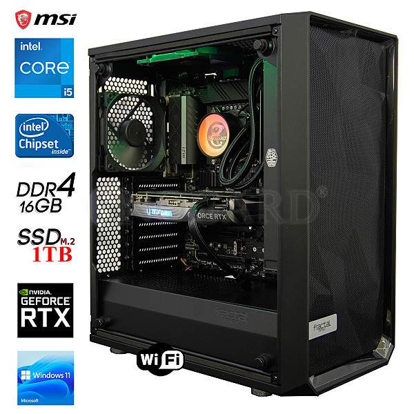 PC GamingLine i5-13600 16GB-DDR4 RTX4070 1TB-SSD WiFi W11Home