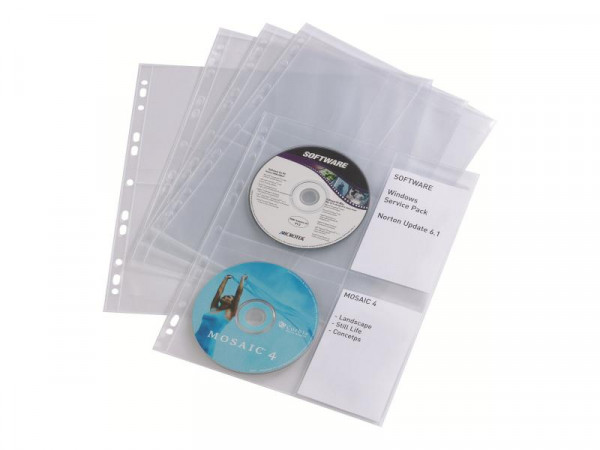 DURABLE CD/DVD COVER light M Pck à 10 Taschen transparent