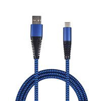 2GO USB Ladekabel - blau - 100cm für USB Type-C 3.1