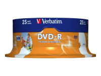 DVD-R Verbatim 4,7GB 25pcs Pack Spin.WideP.PS 16x DVD-R Verbatim 4,7GB 25pcs Pack Spin.WideP.PS 16x