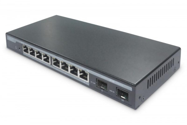DIGITUS Switch 8-Port L2-Managed Gigabit PoE 2xSFP 86W