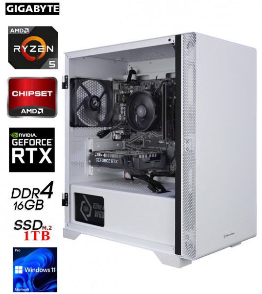 PC GamingLine: AMD Ryzen 5 5500 | 16GB | NVIDIA GeForce RTX 4060 8G | 1TB M.2 | W11P