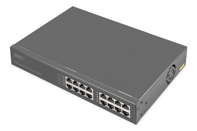 DIGITUS Switch 8-Port Gigabitgabit PoE + Injektor 250W schw