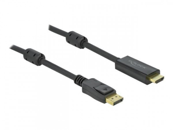 DELOCK DisplayPort 1.2 > HDMI Kabel 4K 60Hz 3m aktiv schwarz