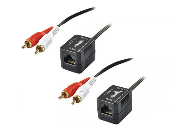 Lindy Stereo Audio Extender Cat.5/6 100m 2x RCA