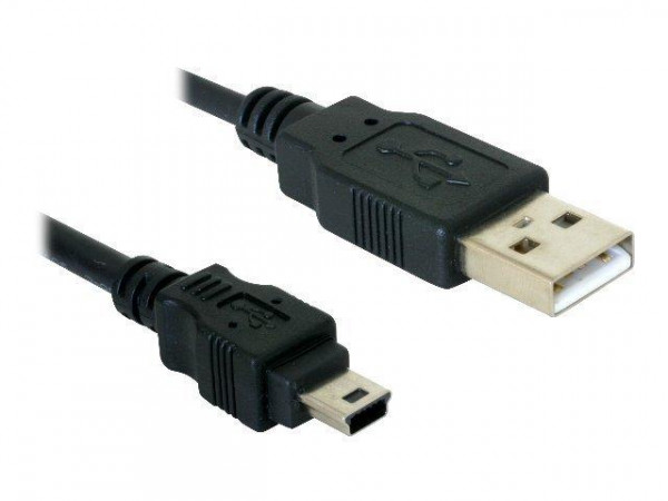USB Kabel Delock A -> Mini-B St/St 1.50m sw
