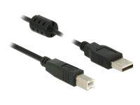 USB Kabel Delock A -> B St/St 5.00m schwarz