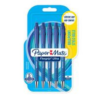 PAPER MATE Kugelschreiber Flexgrip Ultra RT M 5 Stück Blau