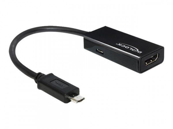 MHL Kabel Delock MHL -> HDMI A +USB micro B 0,22m
