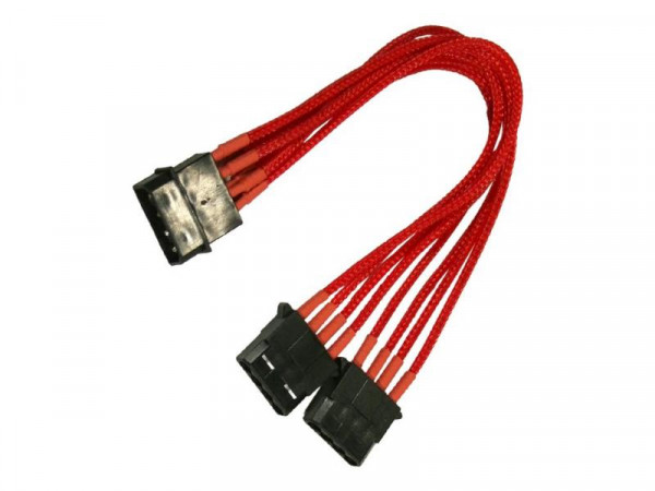 Kabel Nanoxia 4-Pin Y-Kabel, 20 cm, Single, rot