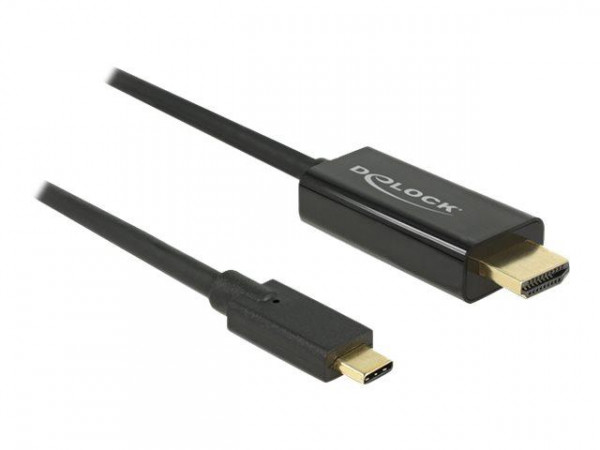 USB Kabel Delock C -> HDMI-A 4K 30Hz St/St 1.00m sw