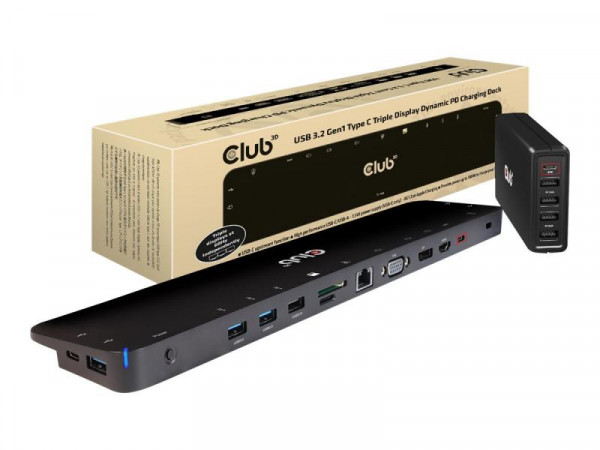 Club3D ChargingDock USB-C 3.2 ->7xUSB/DP/HDMI/LAN/Audio